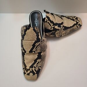 Rag & Bone Minimalist Women Leather Flat Mules Animal Print  Size 36